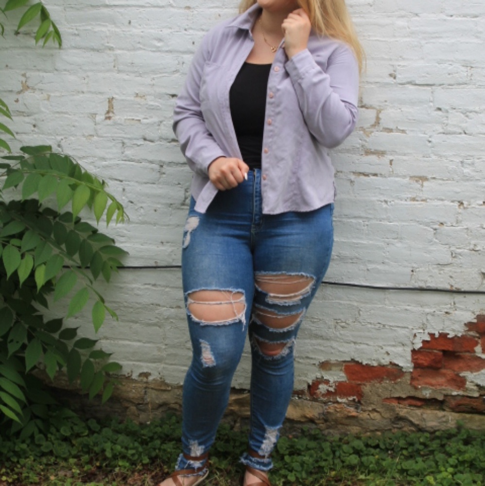 Lilac suede top